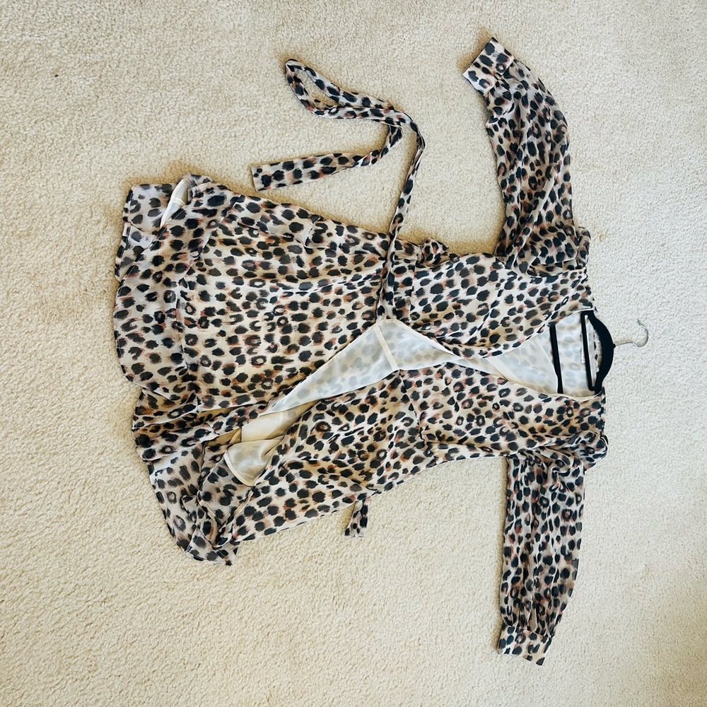 Mango Leopard Print Mini Dress - Picture 9 of 11